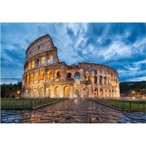 Full Square Diamond Painting Colosseum Italy Poster Home Decoration Round Embroidery Picture Handcraft Mosaic Art Kit