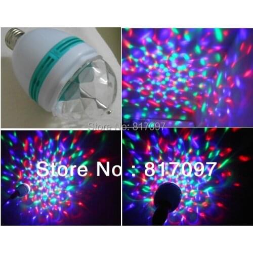 E27 3W Colorful Auto Rotating RGB LED Bulb Magic Ball Lamp Projector Christmas Lights for Party Disco DJ Show Christmas