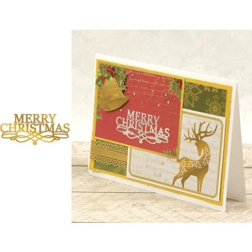 Merry Christmas HOT FOIL PLATE Silver DIY Photo Embossing Die Cut Scrapbooking Stencils Hot Stamping Foil