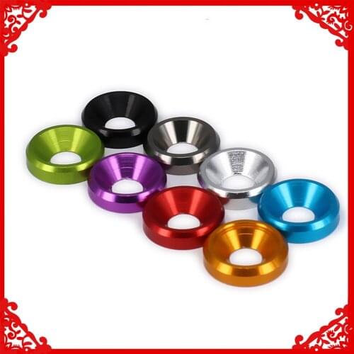 M3 3mm Flat Head Countersunk Washer 8pcs Machined Alloy Aluminum For RC Car Buggy Truck Upgraded Hop-Up Parts HSP Axial HPI