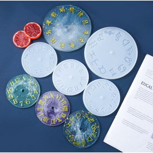 Clock Silicone Mold 10/15cm Small and Big Size Clock Resin Silicone Mould Handmade DIY Epoxy Resin Molds Jewelry Making Tools