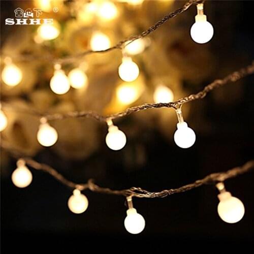 Fairy Garland LED Cherry Ball String Lights For Christmas Tree Home Outdoor Decoration Battery Globe Patio Festoon Led lights