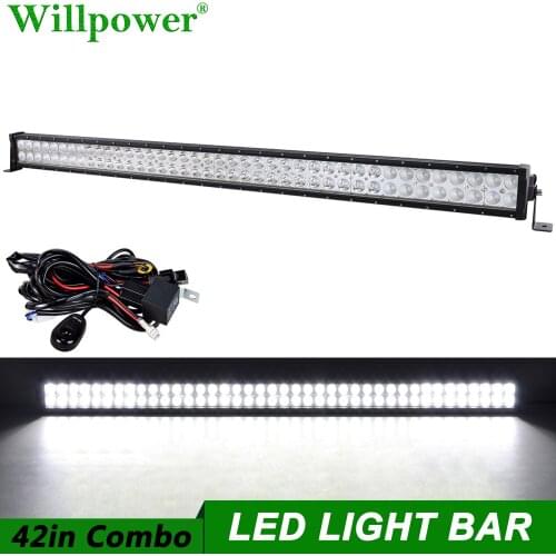 Offroad Car Roof 240W 42" LED Light Bar For Jeep Chevy SUV 4WD 4x4 Truck Pickup LED Lightbar UTV Driving Lamps