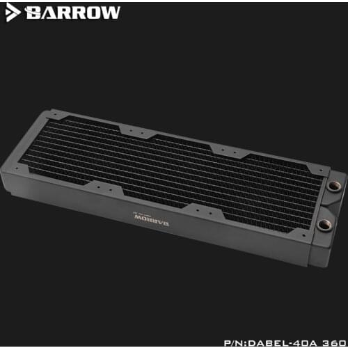 Wheelbarrow 40mm thickness copper 360mm water discharge computer liquid heat exchanger g1/4 threaded use for 12cm fans heatsink