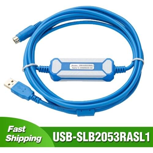 USB-SLB2053RASL1 for Emerson EC Series PLC Programming Cable Data Download Line USB to RS232 Adapter