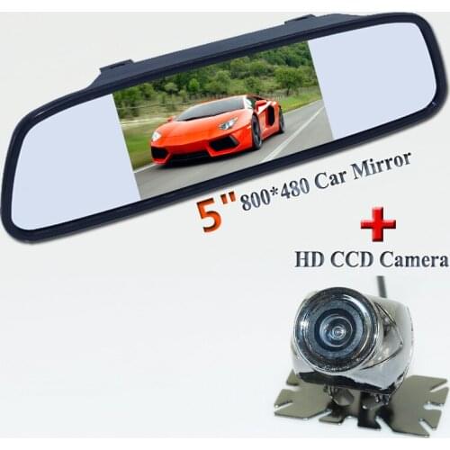 Waterproof Car Reversing Camera + 5" LCD Monitor Car Rear Viewcamera Kit for all cars Free Shipping