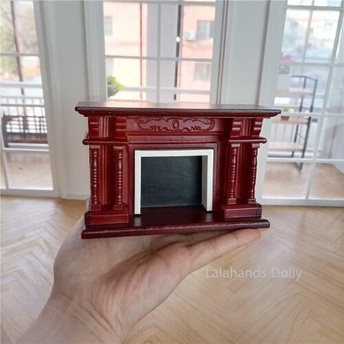 1:12 OB11 Dollhouse Mini Living Room European Style Vintage Three-color Fireplace Firewood Furniture Model Decorations