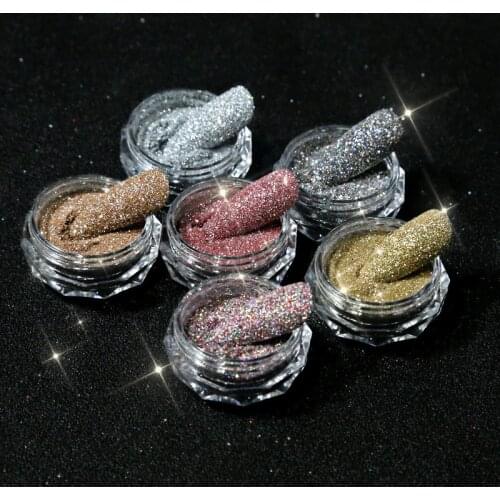 1 Box Nail Art Powder Crystal Diamond Glitter Pigment Holographic Sparkle 2020 Nails DIY Decoration Manicure Accessories