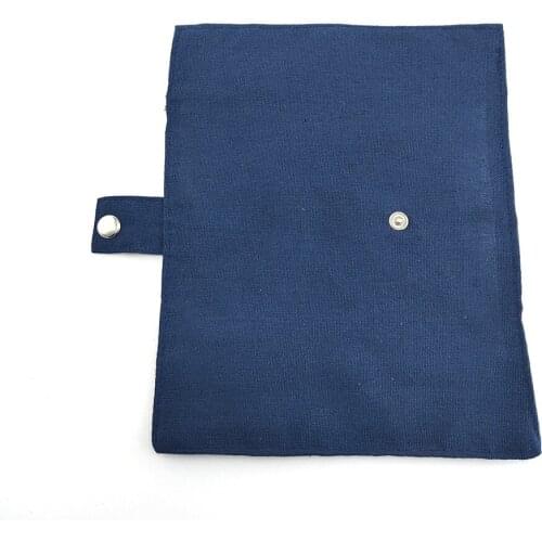 1PC Storage Bag Cutlery Set Canvas Cloth Bags Travel Camping Buggy Bag Flatware Brush Pouch Reusable Pen Bag Neutral Snap Style