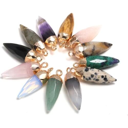 1Pcs Necklace Pendant Rainbow Section Semi-precious Pendant For Jewelry Making Necklace Handiwork Sewing Craft Accessory