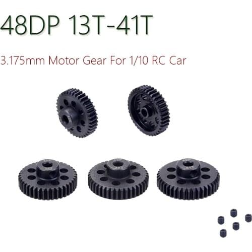 48DP 3.175mm Steel Gears 13T-15T 16T-18T 19T-21T 21T --23T 24T-26T 27T-29T 30T-32T 33T-35T 36T-38T 39T-41T Motor Pinion Gear
