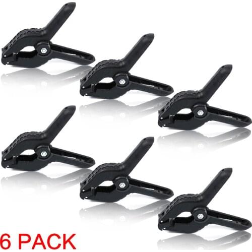 6 Pack Heavy Duty Muslin Spring Plastic Clamps 4.5 inch Photo Booth Backdrop Clips for Photography Studio Fixed Backdrop