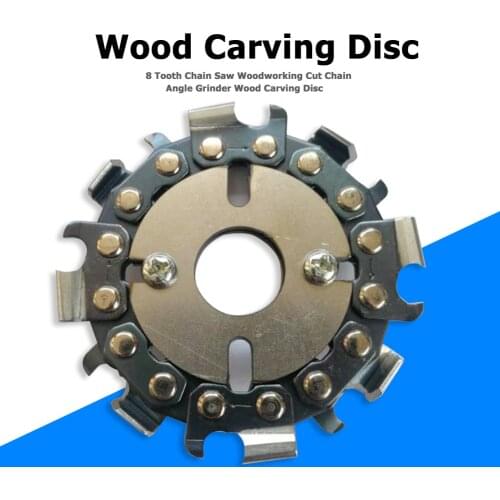 8 Tooth Multi-function Woodworking Carving Cutting Disc Chainsaw Grinder Disc Wooden Cutting Carving Angle Grinding Tools