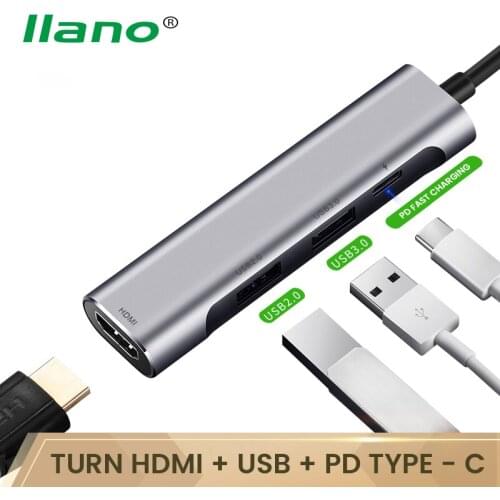 USB HUB 4K HDMI-compatible Adapter 3 In 1 USB C To USB 2.0 3.0 Dock For MacBook Pro Accessories Type C Splitter PS176 USB-C HUB