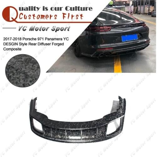 Car Accessories Forged Composite Carbon Fiber YC DESGIN Style Rear Diffuser Fit For 2017-2018 971 Panamera Rear Diffuser Lip
