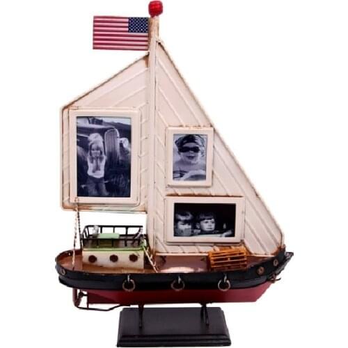 Decorative Metal Frame Sailboat -Vintage Style, Gift, Trinket, Photo Frame Durable and Stylish -Quality Material