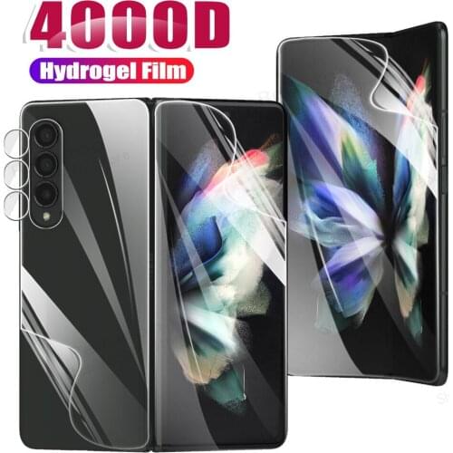 4 in 1 Front Back Hydrogel film for Samsung Galaxy Z Fold 3 5G Screen Protector Soft glass film for Samsung Z Fold3 ZFold3