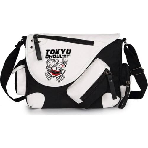 Tokyo Ghoul Kaneki Ken Canvas Casual Zipper Shoulder Bag Crossbody Bags Schoolbags Messenger Gift
