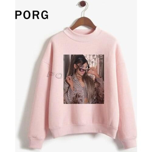 Ariana Grande O-Neck Harajuku Hoodies Women Aesthetic Punk Oversized Pullover Graphic Streetwear Polerones Mujer 2019 Sweatshirt