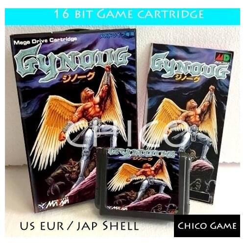 Gynoug with Box and Manual for Sega MegaDrive Video Game Console 16 bit MD card