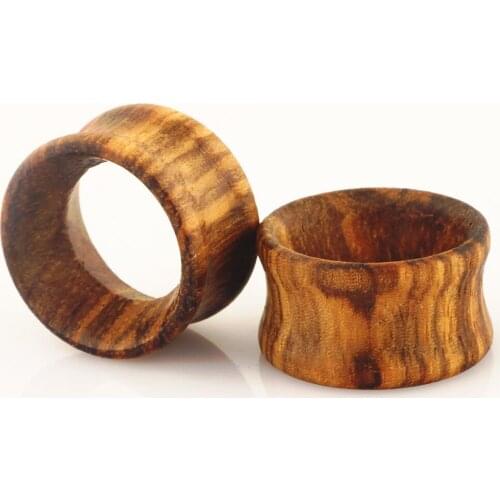 JUNLOPWY Hollow Wood Ear Piercing Plugs Body Jewelry Wooden Flesh Tunnels Earring Gauge Expander Lobe Stretcher Mix 6-20mm 80pcs