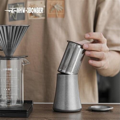 Coffee Dosing Cup Powder Storage Coffee Grinder Stainless Steel Powder Feeder Fine Powder Sifter Coffee Tamper Powder Tools