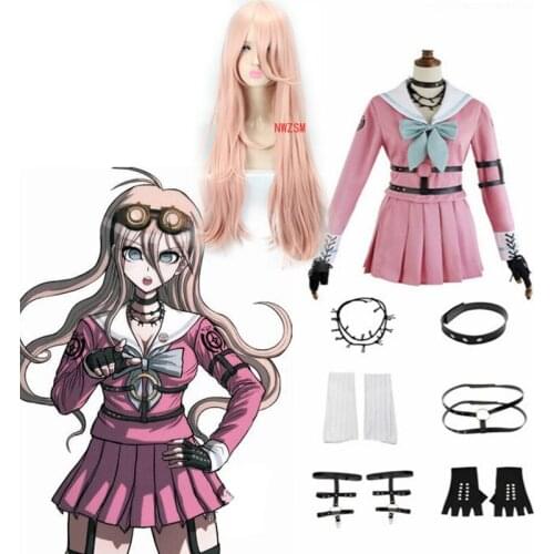 Anime Danganronpa V3 Cosplay Miu Iruma Cosplay Costumes Wig School Girls Uniform Dangan Ronpa Halloween Costumes For Women CS234