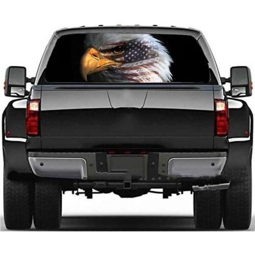 Large size Creative Stickers American Flag Eagle Print Rear Window Graphic Decal Sticker Car Truck SUV Van