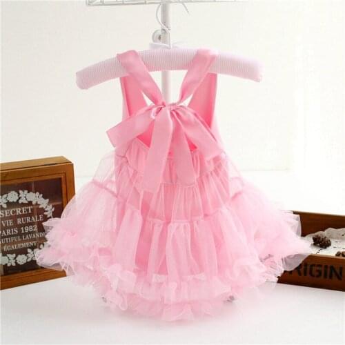 Hot Selling Baby Rompers Summer Sling Lace Girl TuTu dresss romper Kids Jumpsuit fashion baby girls Open back clothes
