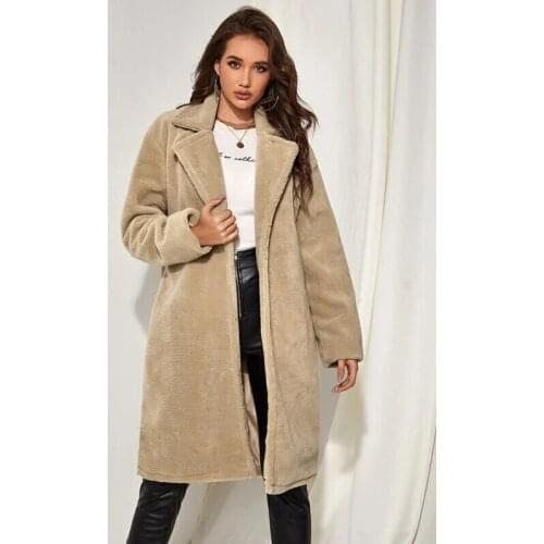Fashion Winter Women Fur Jacket Plus Size Loose Long Fur Overcoat High Imitation Lamb Wool Thick Warm Female Coats