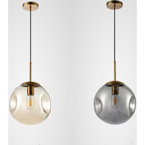 Nordic Modern Simple Concave-convex Ball Glass Pendant Lights For Parlor Bedroom Bedside Bar Restaurant Creative Chandelier