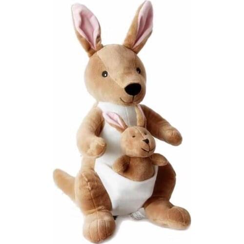 28/38cm Kawaii Kangaroo Plush Cute Creative Kangaroo Toy Mother and Child Kangaroo Doll Soft Animal Baby Toys Gift Stuffed Doll