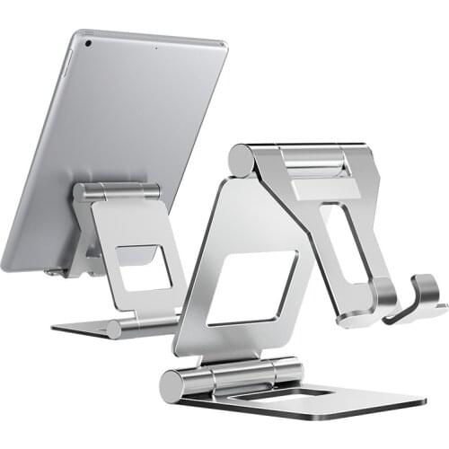 Tablet Stand Adjustable Foldable Tablet Holder For iPhone Redmi Aluminium Alloy Desktop Stand For iPad mini/iPad Air 7.9 9.7