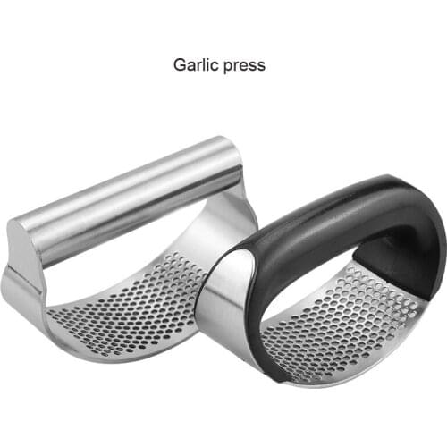 Stainless Steel Garlic Press Manual Garlic Mincer Chopping Garlic Tools Curve Fruit Vegetable Tools Kitchen Gadgets