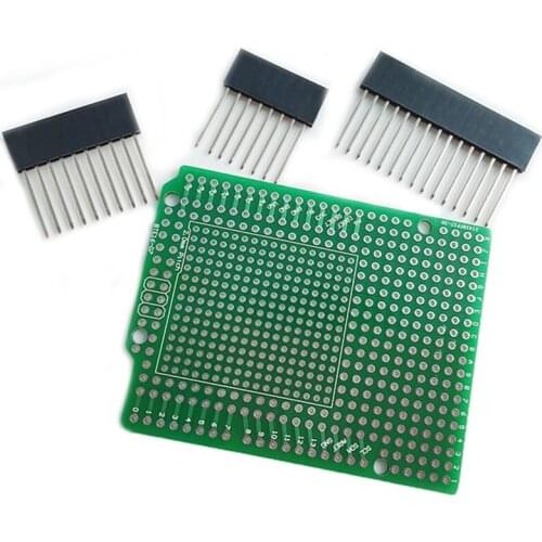 Prototype PCB for R3 Shield Board DIY, Combo 2mm + 2.54mm Pitch Drop Ship Support