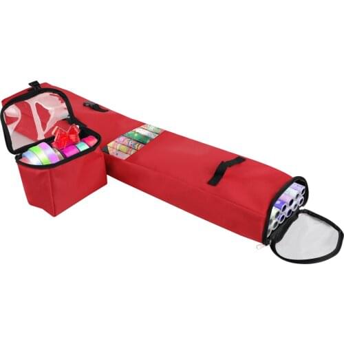 Christmas Gifts Wrapping Paper Storage Bag Rolls And Ribbon Holder Heavy Duty Tear Proof Christmas Gift Wrap Storage Organizer