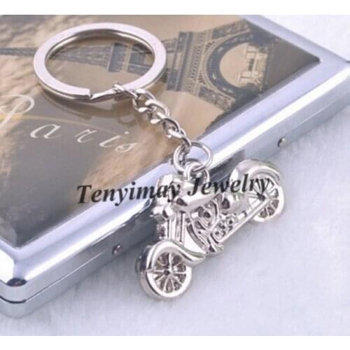 Alloy Motorcycle Key Chain Vintage Mens Motorbike Keyring For Sports Fan 20pcs/Lot