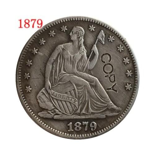 USA (1879-1891) 13 COINS SEATED LIBERTY HALF DOLLAR COIN COPY