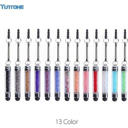 Luxury Diamond Crystal Touch Screen Capacitive Stylus Ball Bling Pen Pens For iphone PC Tablet iPad 1000pcs/lot