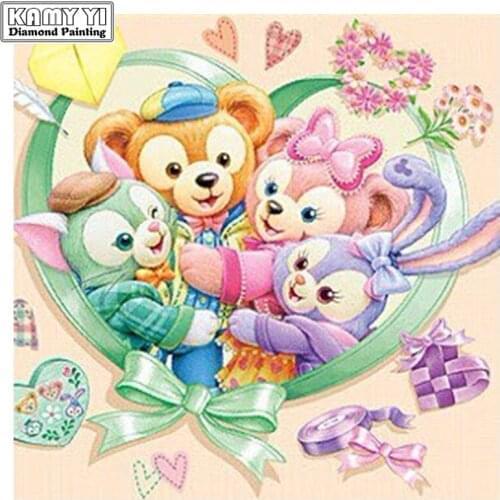 Rhinestone Painting Crystal Home Decor DIY Diamond Painting square round Rose bears Cross Stitch Pattern Diamond Embroidery DH