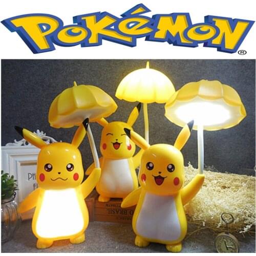 Pokemon Pikachu Kawai 3 Gears Adjustable Light USB Charging LED Eye Protection Night Light Children Bedroom Sleep Essential Toys