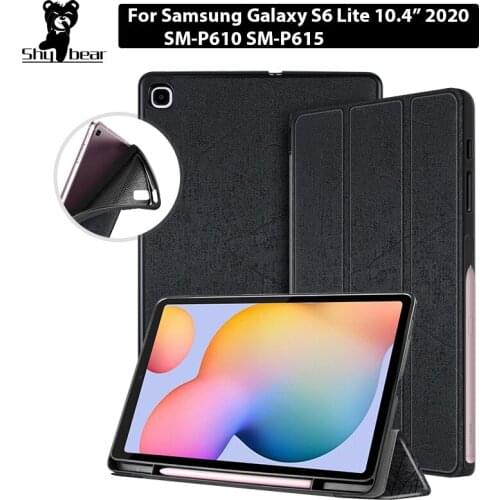 Slim Case for Samsung Galaxy Tab S6 LITE 10.4 Inch Stand Cover for 2020 Samsung SM-P610 SM-P615 Funda Capa with Pencil Slot