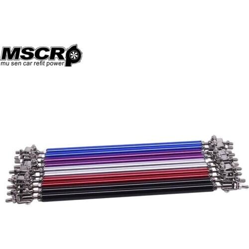 Universal Adjustable 200MM Racing Front Bumper Lip Splitter Rod Strut Tie Bar Support Kit front bumper