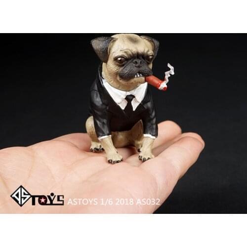 In Stock 1/6 AS032 Starling Cigar Dog Pet animal Model Toys Figure Scene Tool Accesories for 12'' Action Figure Accessory
