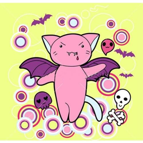 Needlework Halloween Decoration Diamond Painting Cat and Ghosts 5D DIY Diamond Cross Stitch 5015 Partial 30x30 Canvas Paper Bag