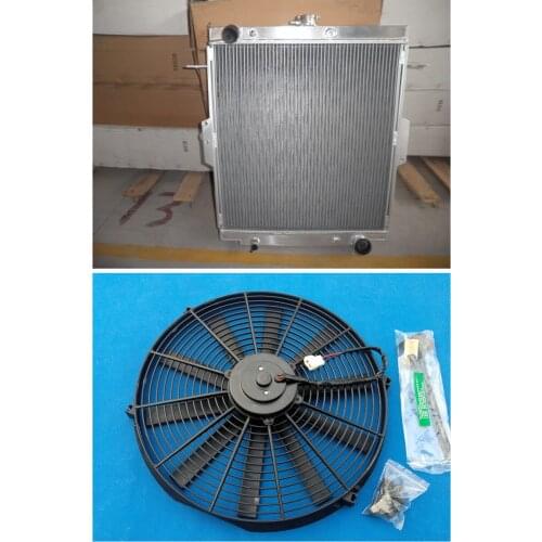 Aluminum Radiator+FAN For Toyota Land Cruiser HDJ81 MT Manual LandCruiser HDJ 81 Hot Selling
