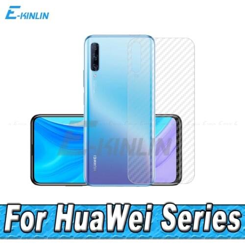 3D Carbon Fiber Rear Screen Protector For Huawei Y6s Y8s Y5p Y6p Y8p Y9s Y9a Y7a Y7p Back Cover Protective Guard Film Not Glass