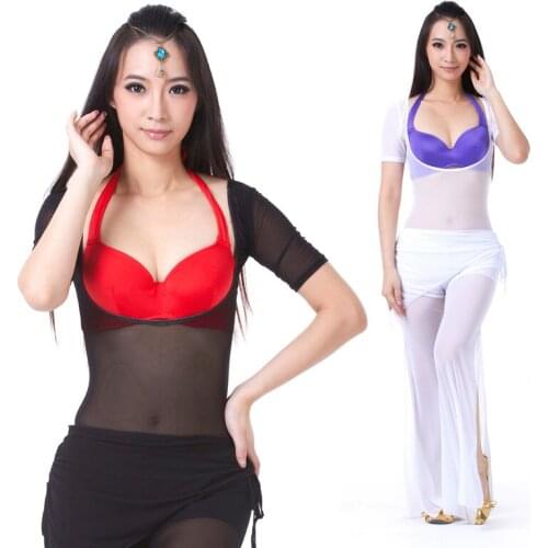2018 Tops and Pants Chest Siamese Short Suit Belly Dance Costume Dancing Belly Clothing Siamese Clothing