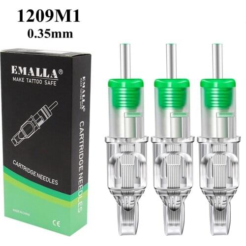 20PCS 9M1 Tattoo Cartridge Needles Premium 0.35mm Tattoo Needles Cartridges Assorted Needles for Tattoo Machine Pen