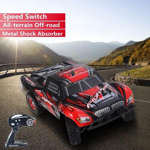 4WD Independent Shock Absorption RC Car 50KM/H 150M Multi-speed Switch All-terrain Off-road Short Card Racing RC Buggy Model Toy